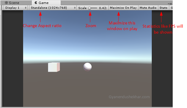 Learning Unity Interface - GameView